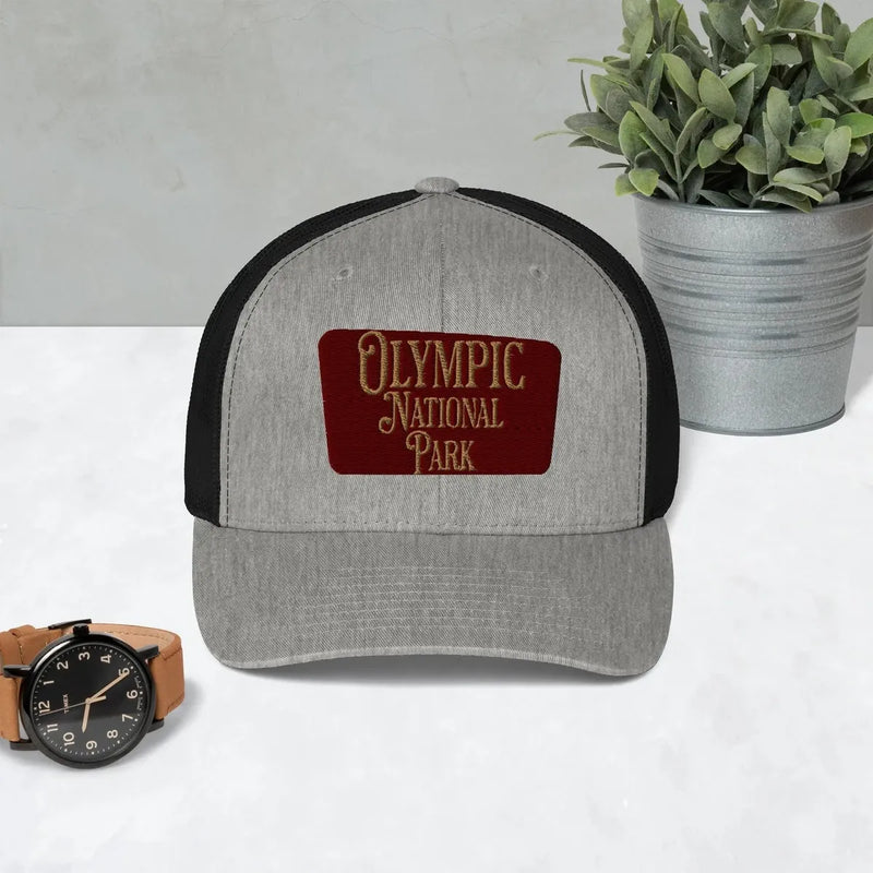 Olympic embroidered National Park trucker hat detail or alternate product view