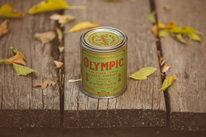 Olympic National Park evergreen cypress eucalyptus smoke candle shown from alternate product angle