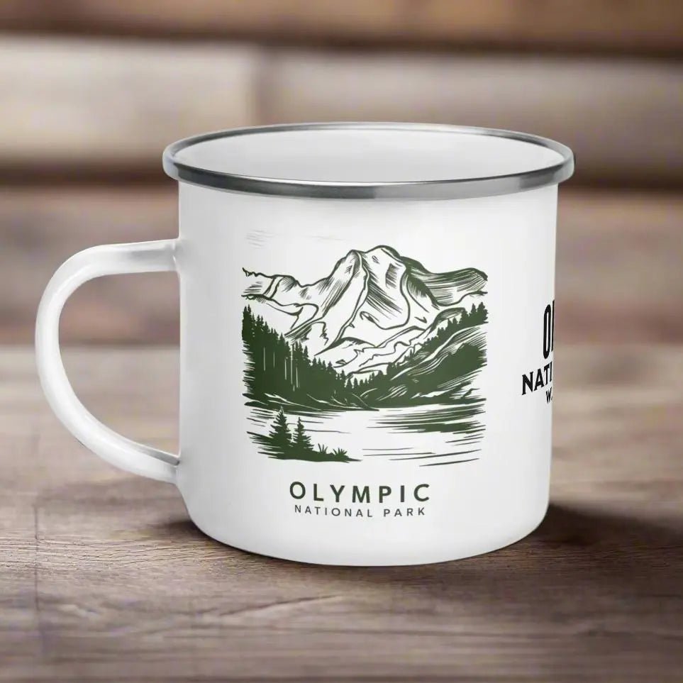 Olympic National Park durable enamel camp mug shown as primary product image