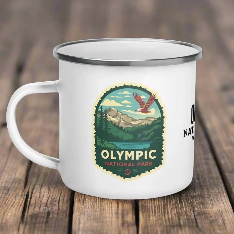 Olympic National Park durable enamel camp mug shown as primary product image