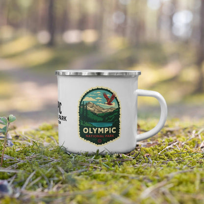 Olympic National Park durable enamel camp mug showing design detail or product variation