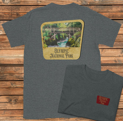 Olympic National Park sign embroidered unisex t-shirt primary product view