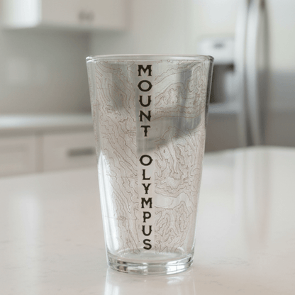 Olympic National Park Topographic Pint Glass Real USGS Topo Map - Parks Apparelpint glass