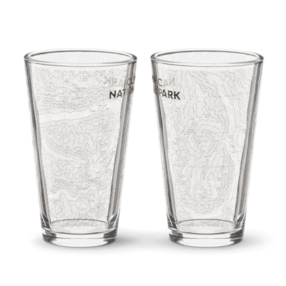 Olympic National Park Topographic Pint Glass Real USGS Topo Map - Parks Apparelpint glass