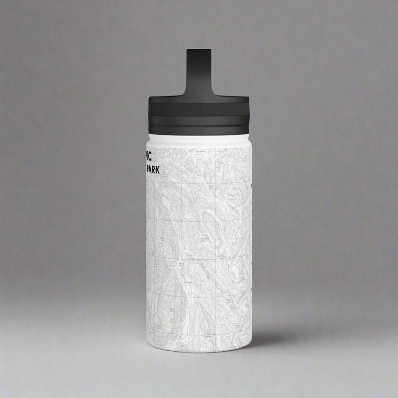 Olympic National Park Topographic Stainless Steel Water Bottle Handle Lid - Parks ApparelMug