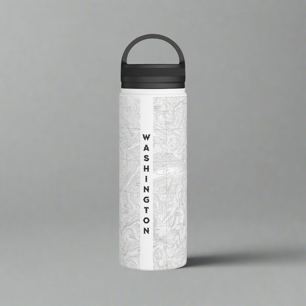 Olympic National Park Topographic Stainless Steel Water Bottle Handle Lid - Parks ApparelMug