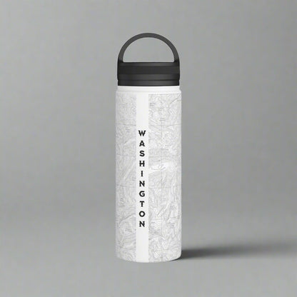 Olympic National Park Topographic Stainless Steel Water Bottle Handle Lid - Parks ApparelMug