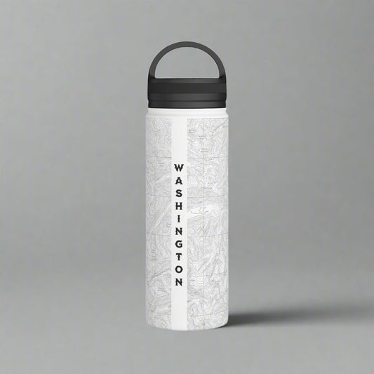 Olympic National Park Topographic Stainless Steel Water Bottle Handle Lid - Parks ApparelMug