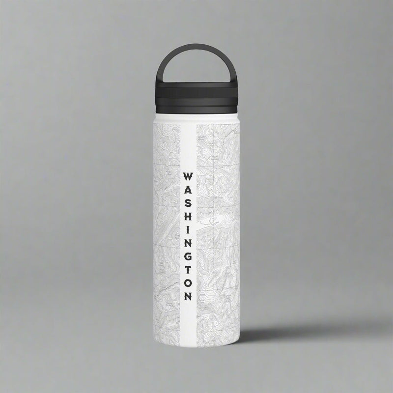 Olympic National Park Topographic Stainless Steel Water Bottle Handle Lid - Parks ApparelMug