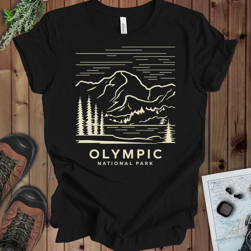 Olympic National Park Kids Graphic T-Shirt in Black
