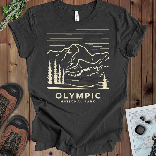 Olympic National Park Kids Graphic T-Shirt in Dark Grey Heather