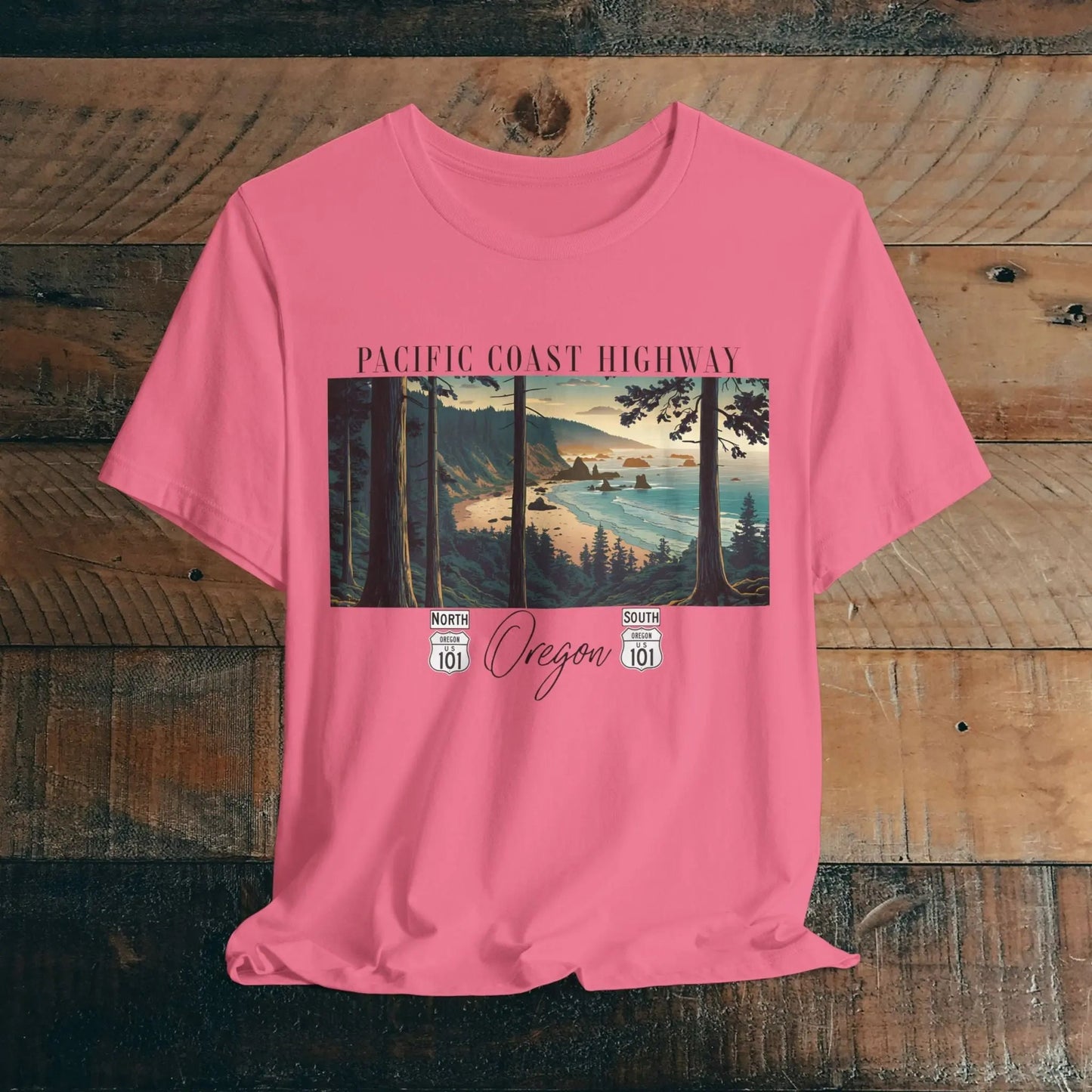 Oregon Coast Highway 101 Pacific Coast Highway Unisex Fit T-shirt PCH Tee - Parks ApparelT-Shirt