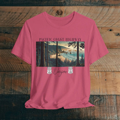 Oregon Coast Highway 101 Pacific Coast Highway Unisex Fit T-shirt PCH Tee - Parks ApparelT-Shirt