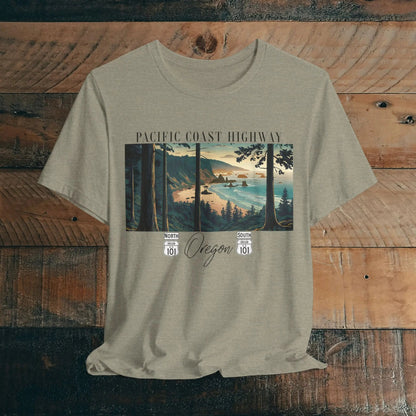 Oregon Coast Highway 101 Pacific Coast Highway Unisex Fit T-shirt PCH Tee - Parks ApparelT-Shirt