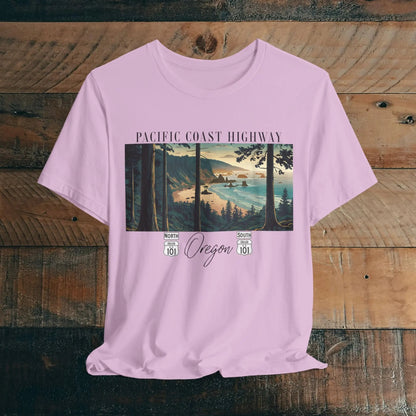 Oregon Coast Highway 101 Pacific Coast Highway Unisex Fit T-shirt PCH Tee - Parks ApparelT-Shirt