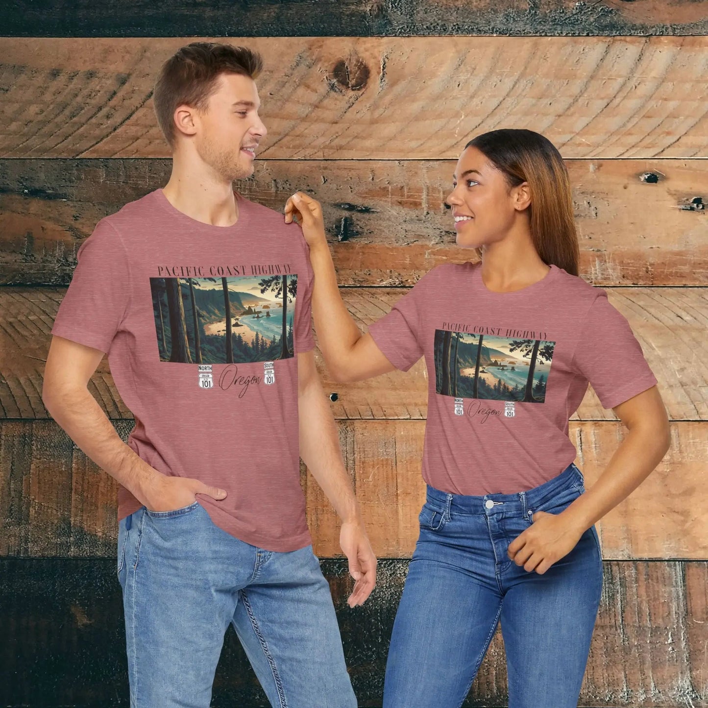 Oregon Coast Highway 101 Pacific Coast Highway Unisex Fit T-shirt PCH Tee - Parks ApparelT-Shirt