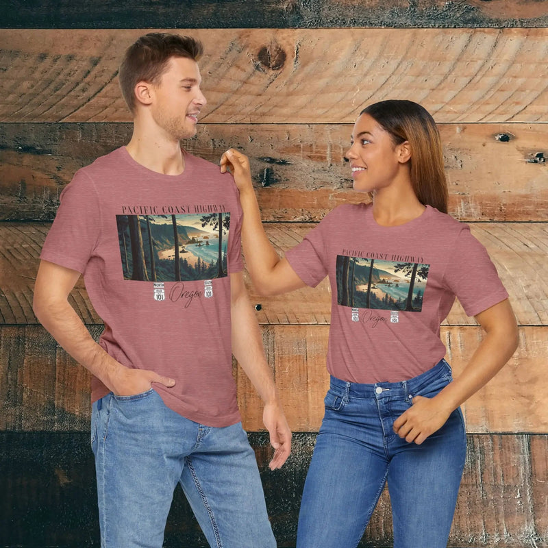 Oregon Coast Highway 101 Pacific Coast Highway Unisex Fit T-shirt PCH Tee - Parks ApparelT-Shirt