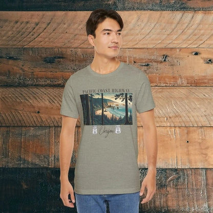 Oregon Coast Highway 101 Pacific Coast Highway Unisex Fit T-shirt PCH Tee - Parks ApparelT-Shirt