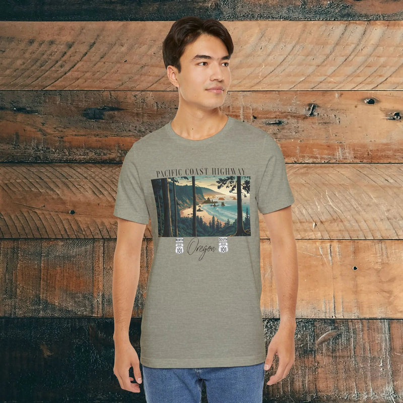 Oregon Coast Highway 101 Pacific Coast Highway Unisex Fit T-shirt PCH Tee - Parks ApparelT-Shirt