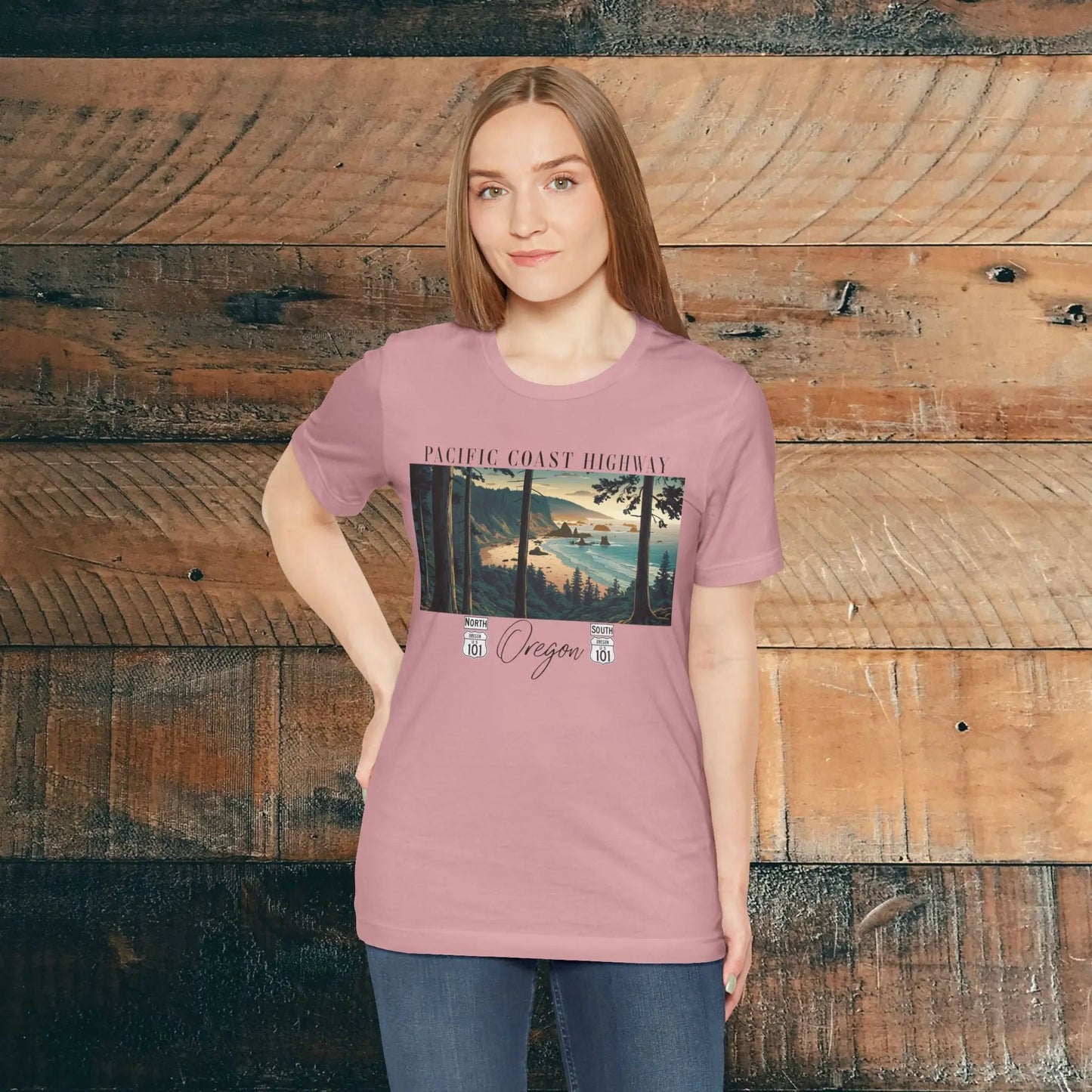 Oregon Coast Highway 101 Pacific Coast Highway Unisex Fit T-shirt PCH Tee - Parks ApparelT-Shirt