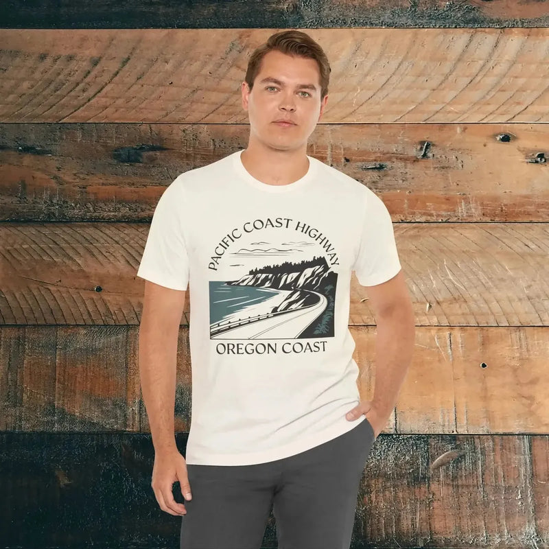 Oregon Pacific Coast Highway PCH graphic t-shirt detail or alternate product view