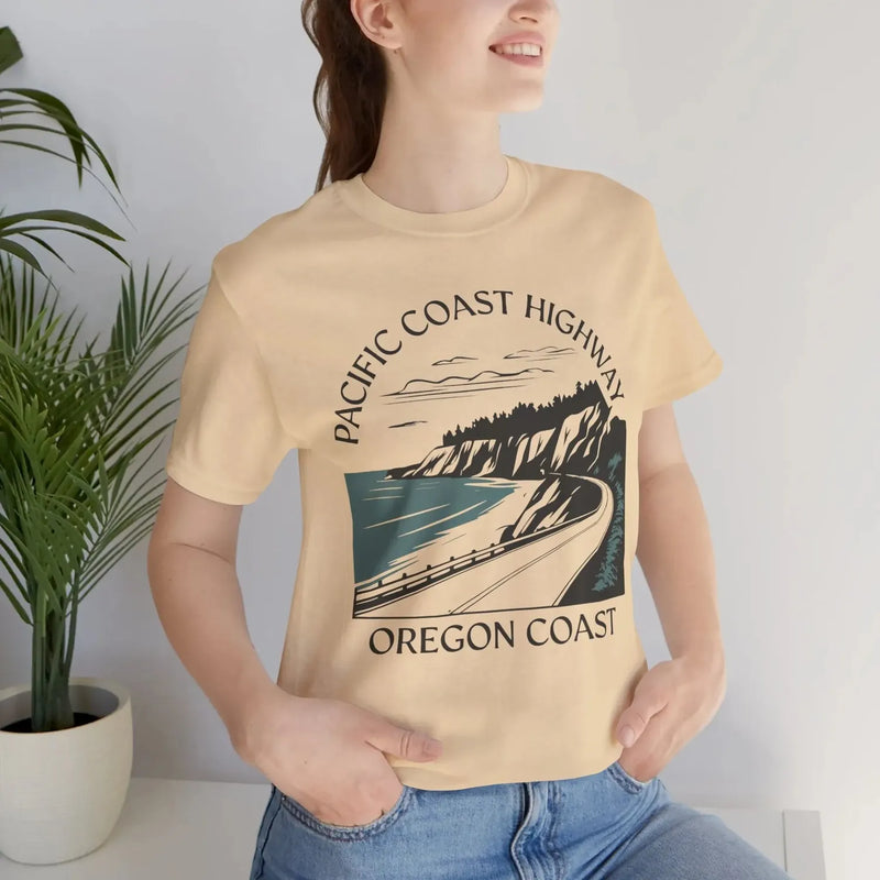 Oregon Pacific Coast Highway PCH graphic t-shirt detail or alternate product view