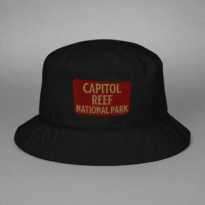 Capitol Reef National Park Embroidered Bucket Hat hat Park Service Apparel Black