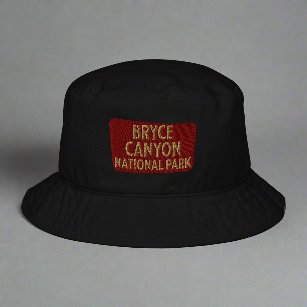 Bryce Canyon National Park Embroidered Organic Bucket Hat Park Service Apparel Black