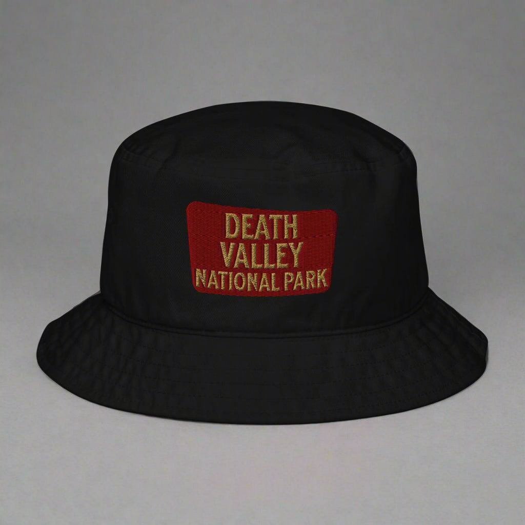 Death Valley National Park Embroidered Organic Bucket Hat hat Park Service Apparel Black