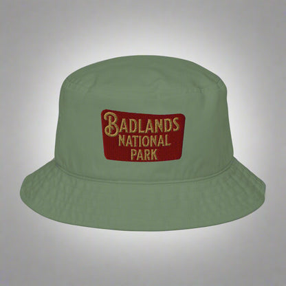Badlands National Park Embroidered Organic Bucket Hat hat Park Service Apparel Moss