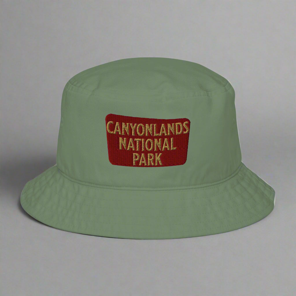 Canyonlands National Park Embroidered Organic Bucket Hat hat Park Service Apparel Moss