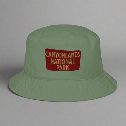 Canyonlands National Park Embroidered Organic Bucket Hat hat Park Service Apparel Moss