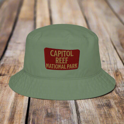 Capitol Reef National Park Embroidered Bucket Hat hat Park Service Apparel Moss