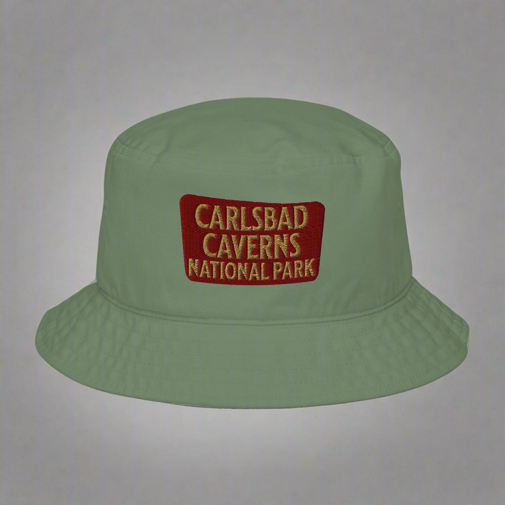Carlsbad Caverns National Park Embroidered Organic Bucket Hat Park Service Apparel Dill