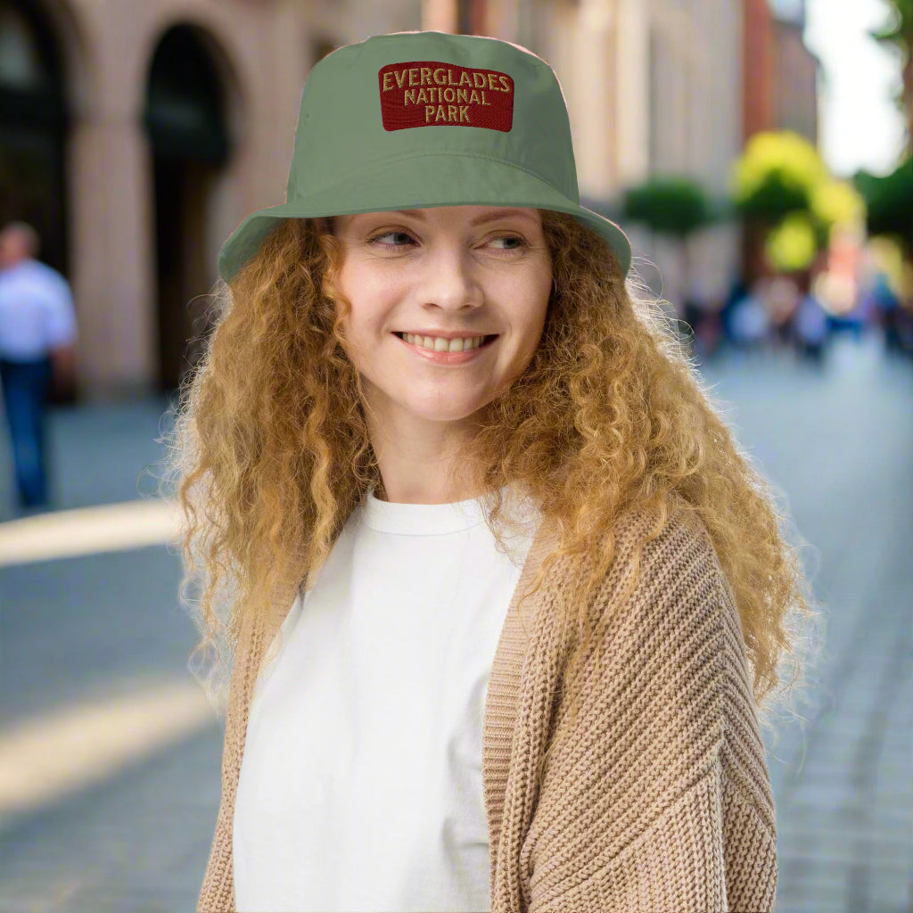 Everglades National Park Sign Organic Bucket Hat hat Park Service Apparel