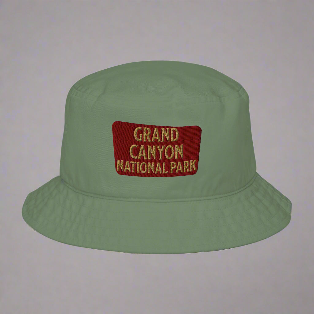Grand Canyon National Park Sign Embroidered Organic Bucket Hat hat Park Service Apparel Dill