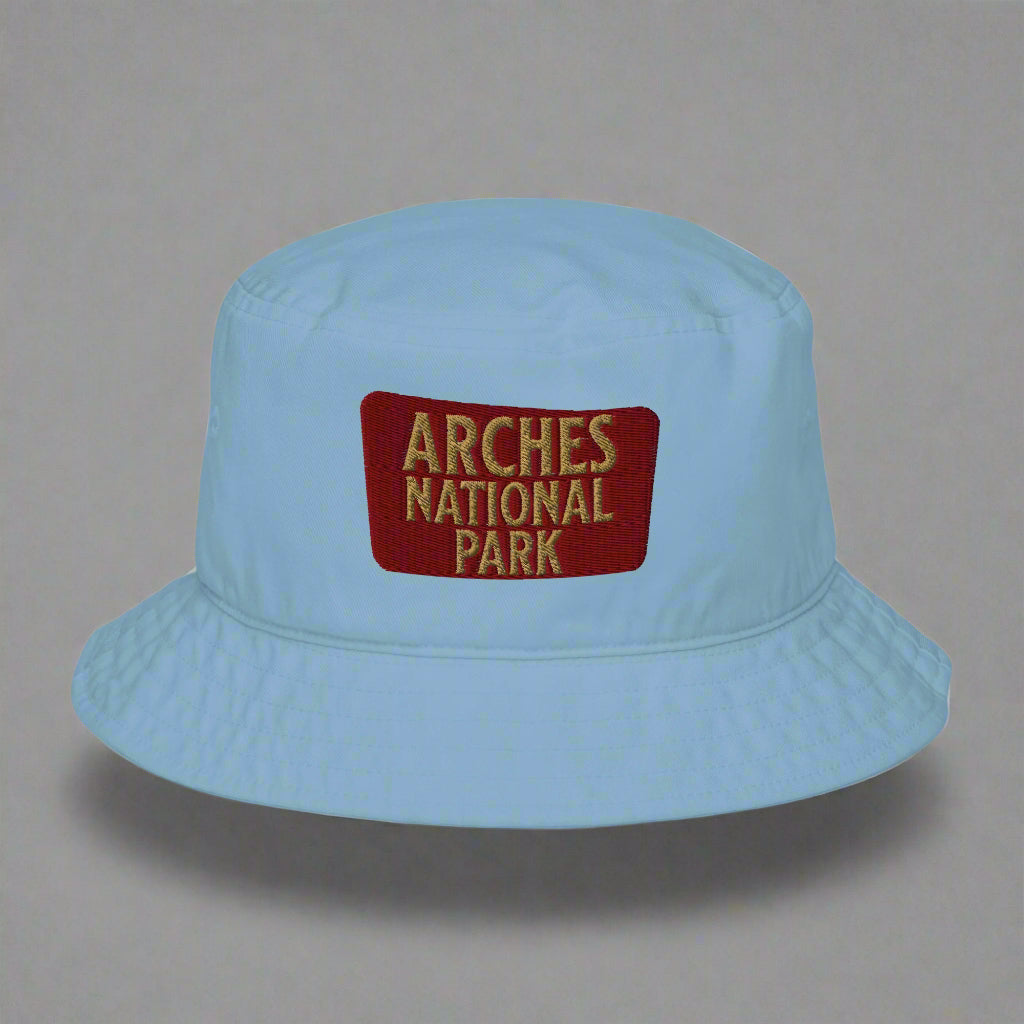 Arches National Park Embroidered Organic Bucket Hat hat Park Service Apparel Slate Blue