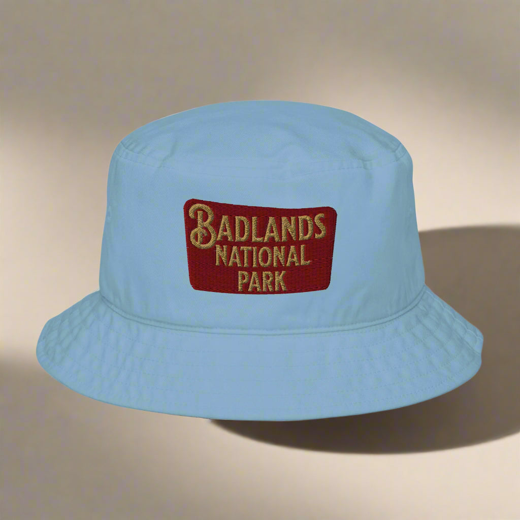 Badlands National Park Embroidered Organic Bucket Hat hat Park Service Apparel Slate Blue