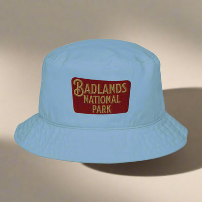 Badlands National Park Embroidered Organic Bucket Hat hat Park Service Apparel Slate Blue