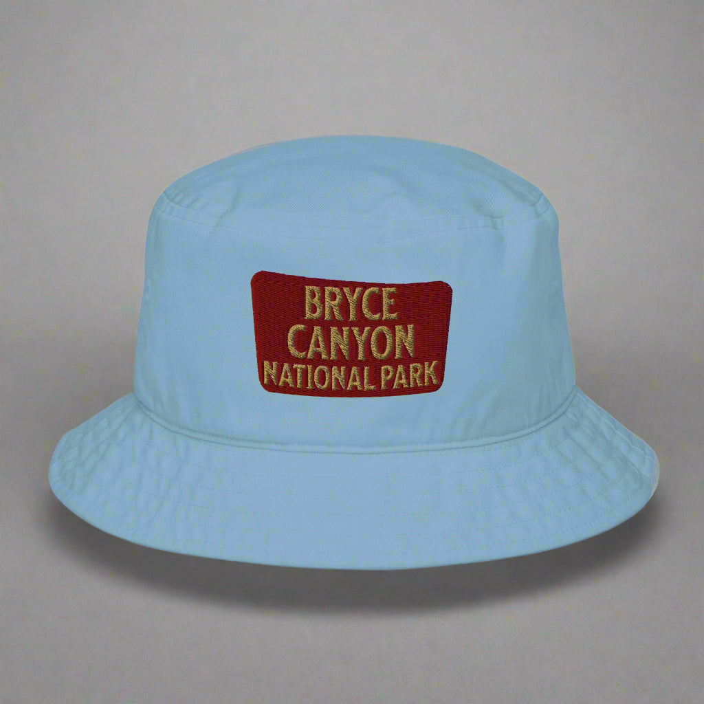 Bryce Canyon National Park Embroidered Organic Bucket Hat Park Service Apparel Slate Blue