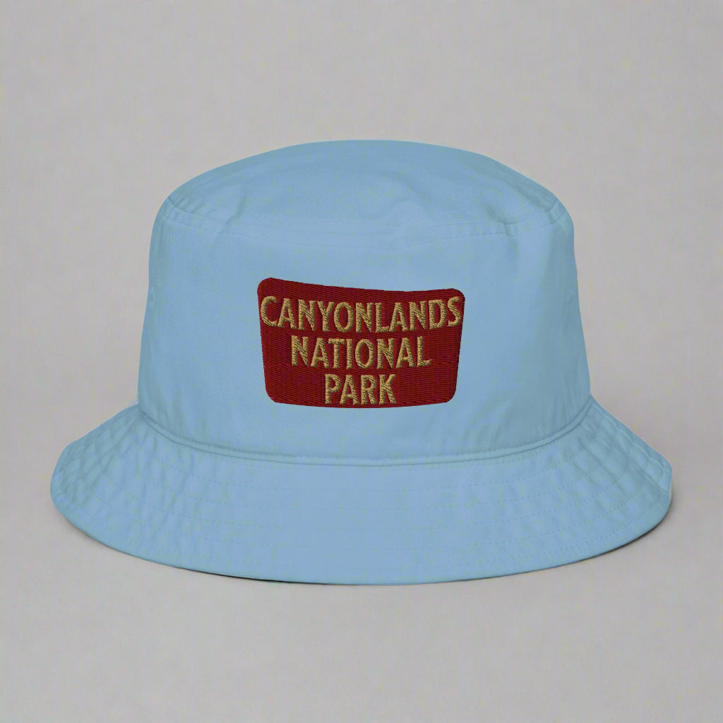 Canyonlands National Park Embroidered Organic Bucket Hat hat Park Service Apparel Slate Blue