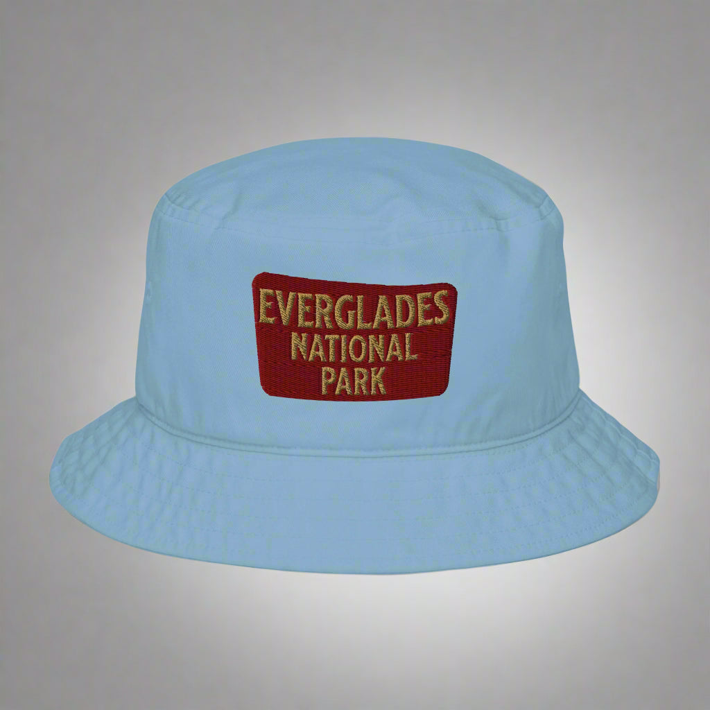 Everglades National Park Sign Organic Bucket Hat hat Park Service Apparel Slate Blue