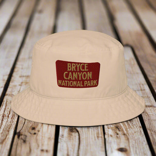 Bryce Canyon National Park Embroidered Organic Bucket Hat Park Service Apparel Stone