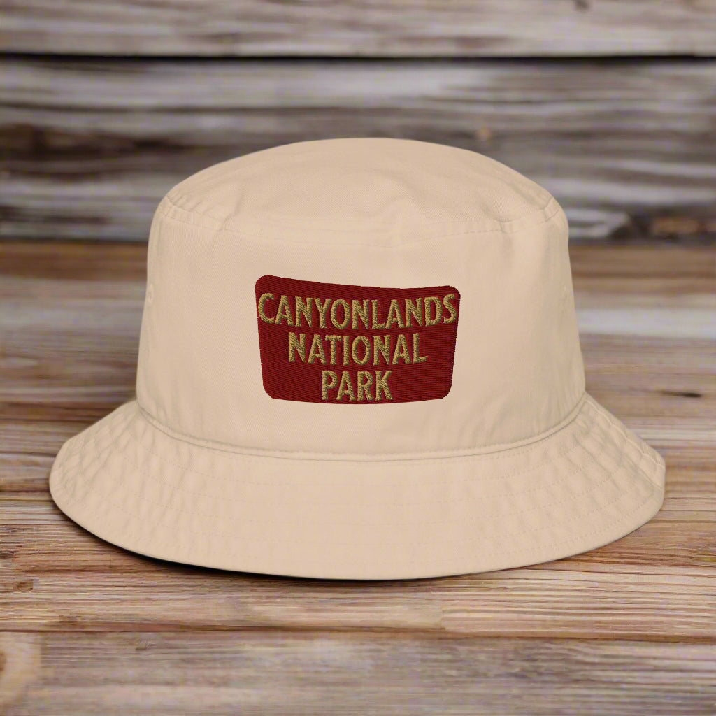Canyonlands National Park Embroidered Organic Bucket Hat hat Park Service Apparel Stone