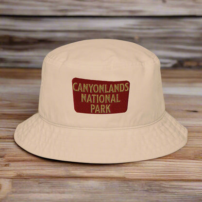 Canyonlands National Park Embroidered Organic Bucket Hat hat Park Service Apparel Stone