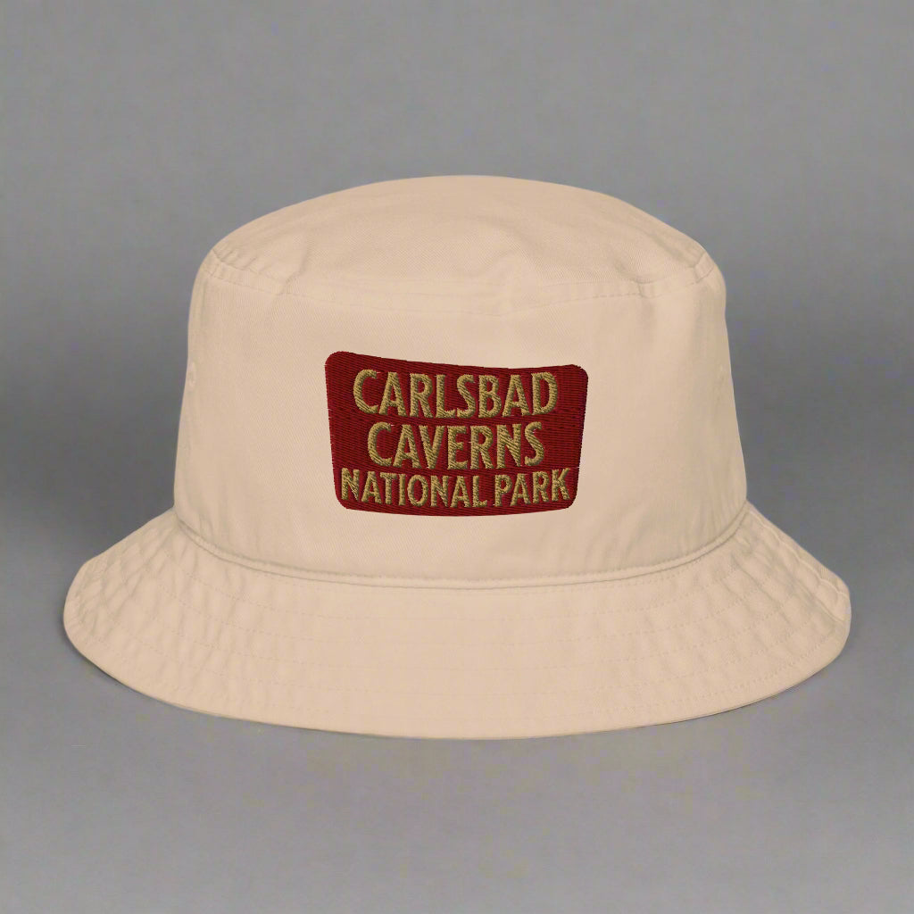 Carlsbad Caverns National Park Embroidered Organic Bucket Hat Park Service Apparel Stone