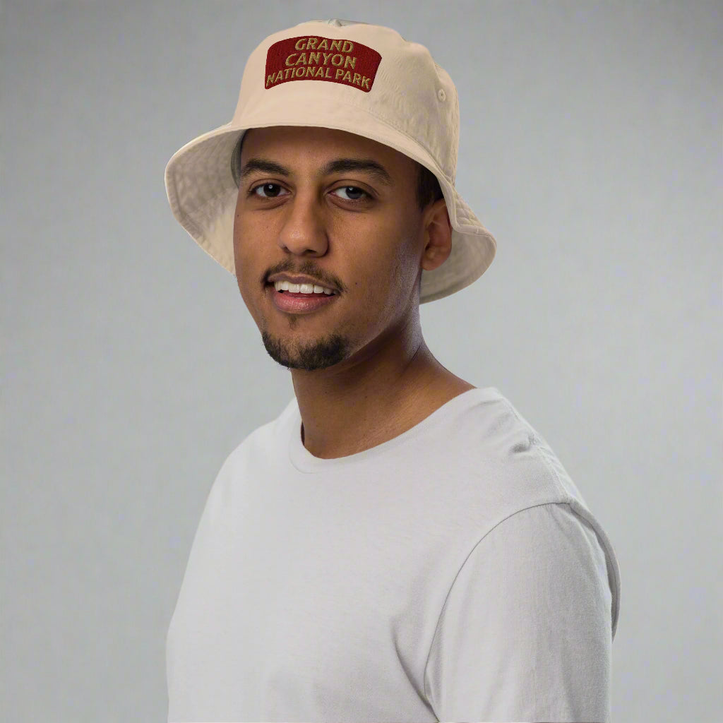 Grand Canyon National Park Sign Embroidered Organic Bucket Hat hat Park Service Apparel