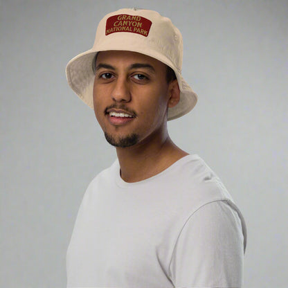Grand Canyon National Park Sign Embroidered Organic Bucket Hat hat Park Service Apparel