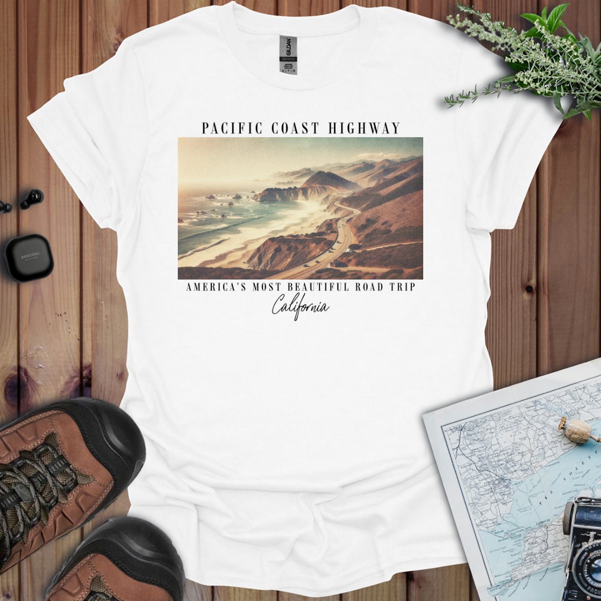 Pacific Coast Highway California t-shirt alternate apparel color or product angle
