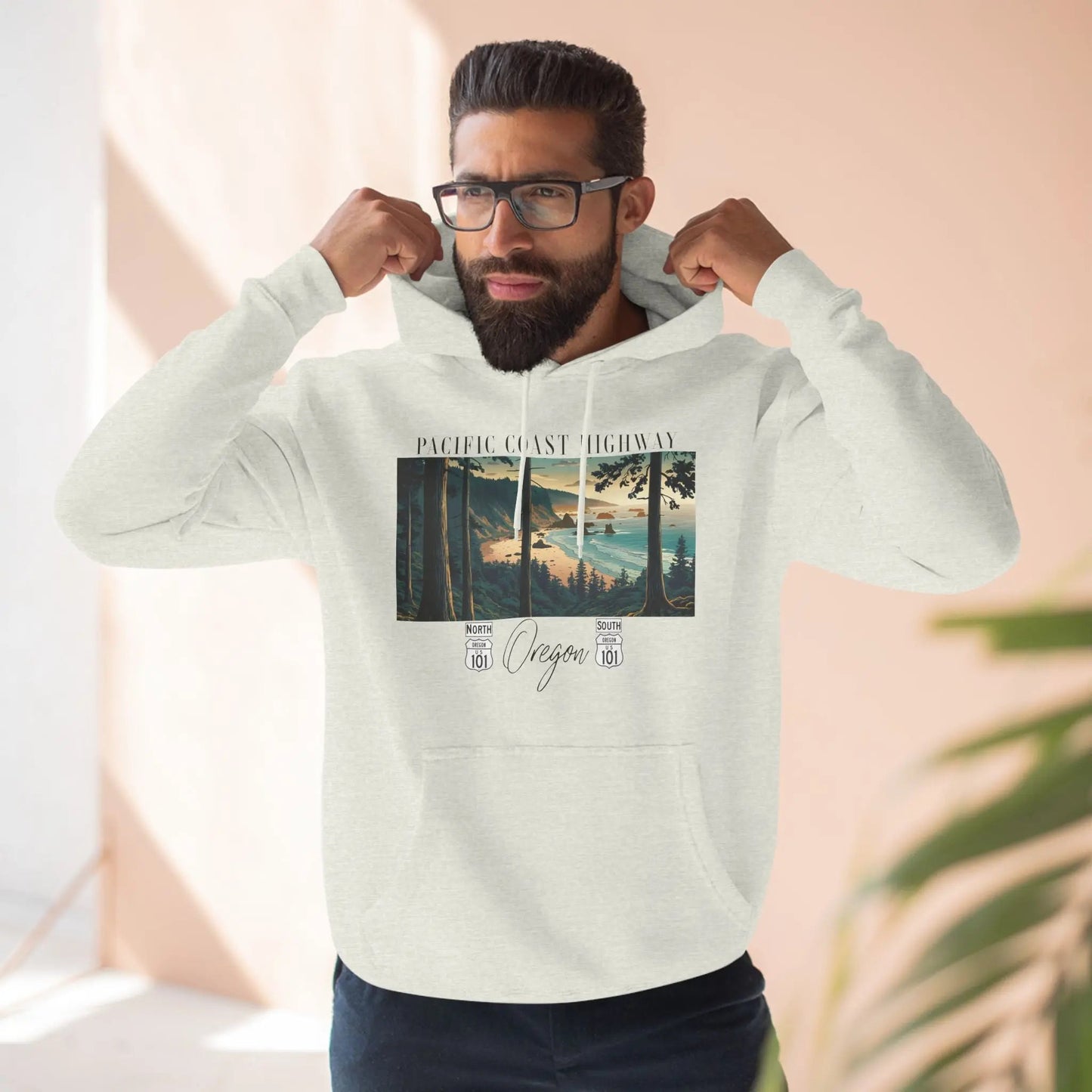 Pacific Coast Highway Oregon Shore Fleece Hoodie HWY 101 - Parks ApparelHoodie